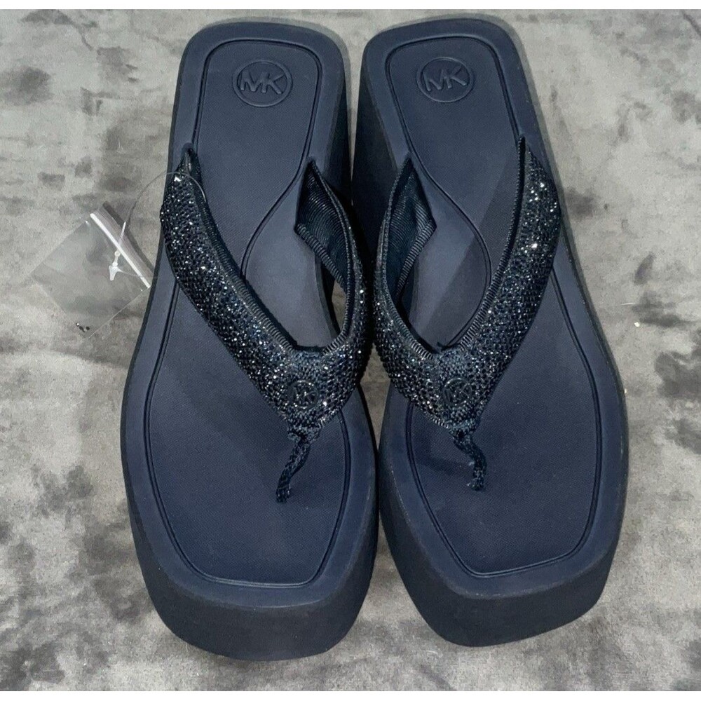 MICHAEL Michael Kors Chandler Wedges Women’s Navy Sandal Size 11 M - Picture 4 of 9